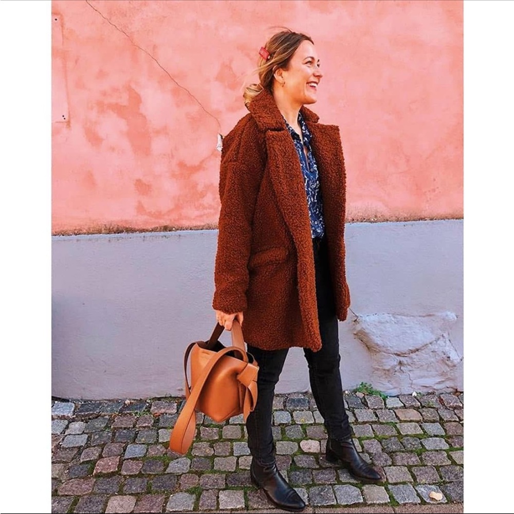 Vintage Boho Band of Gypsies | Coat Shearling Leopard Interior Bohemian Sherpa M